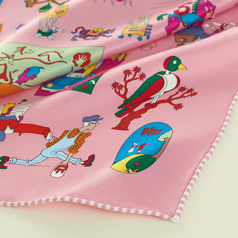 Carre Libre scarf 70 - Pink | Hermès Canada